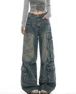 Multi-pocket cargo jeans