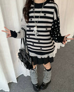 Star-striped knit sweater
