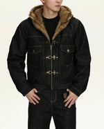 Retro hooded cotton jacket