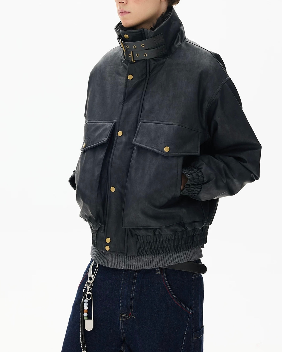 Simple and versatile lapel cotton coat