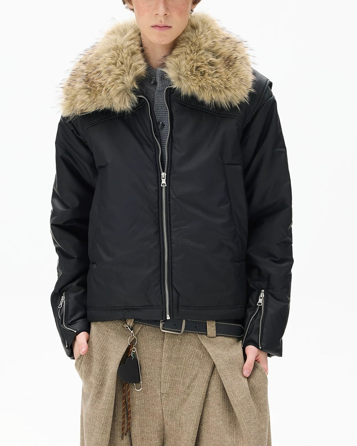 休閑百搭棉服外套