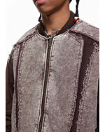 Unique color-blocked patchwork jacket