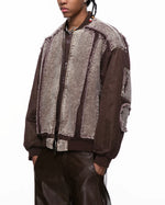 Unique color-blocked patchwork jacket