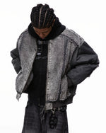 Unique color-blocked patchwork jacket