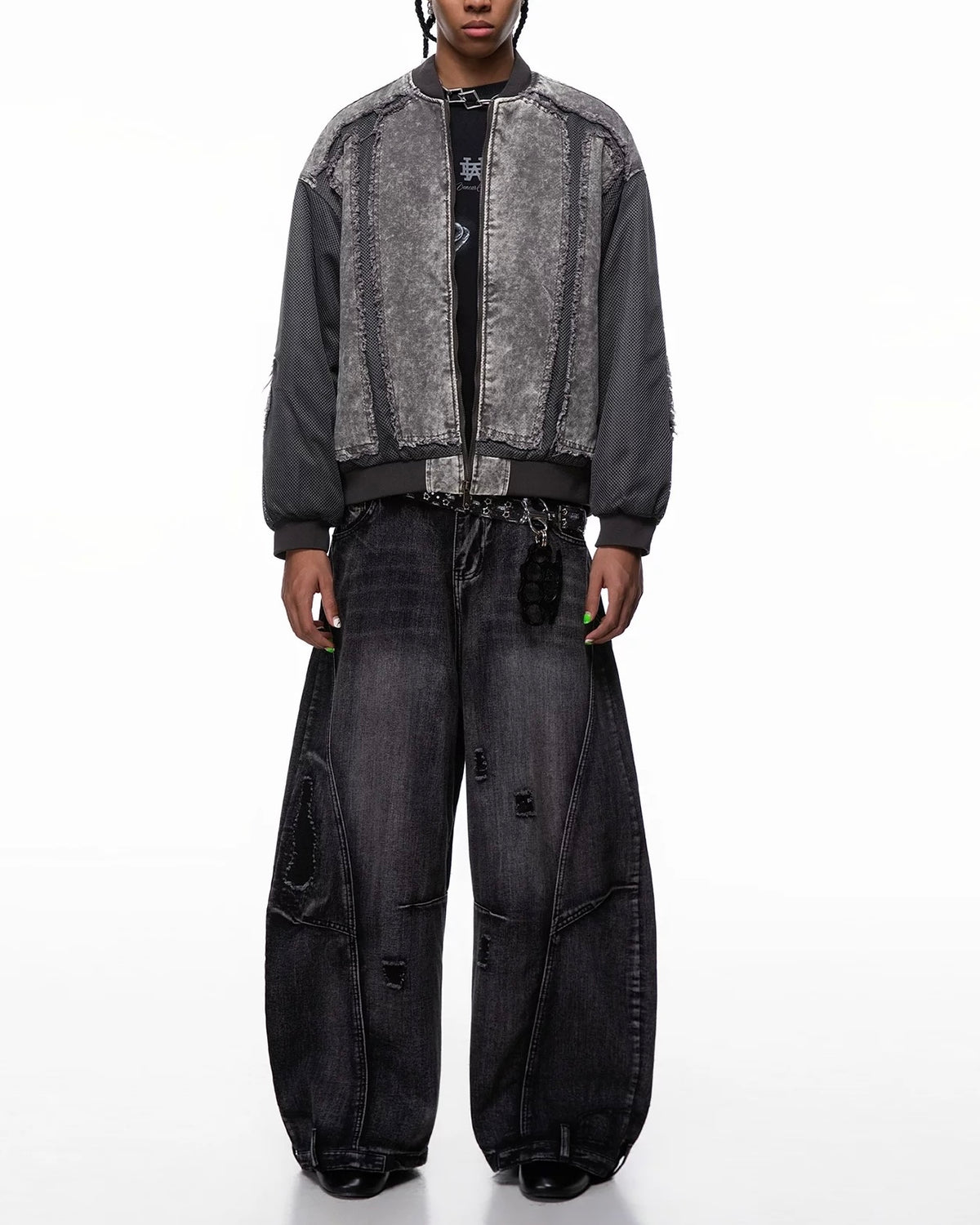 Unique color-blocked patchwork jacket