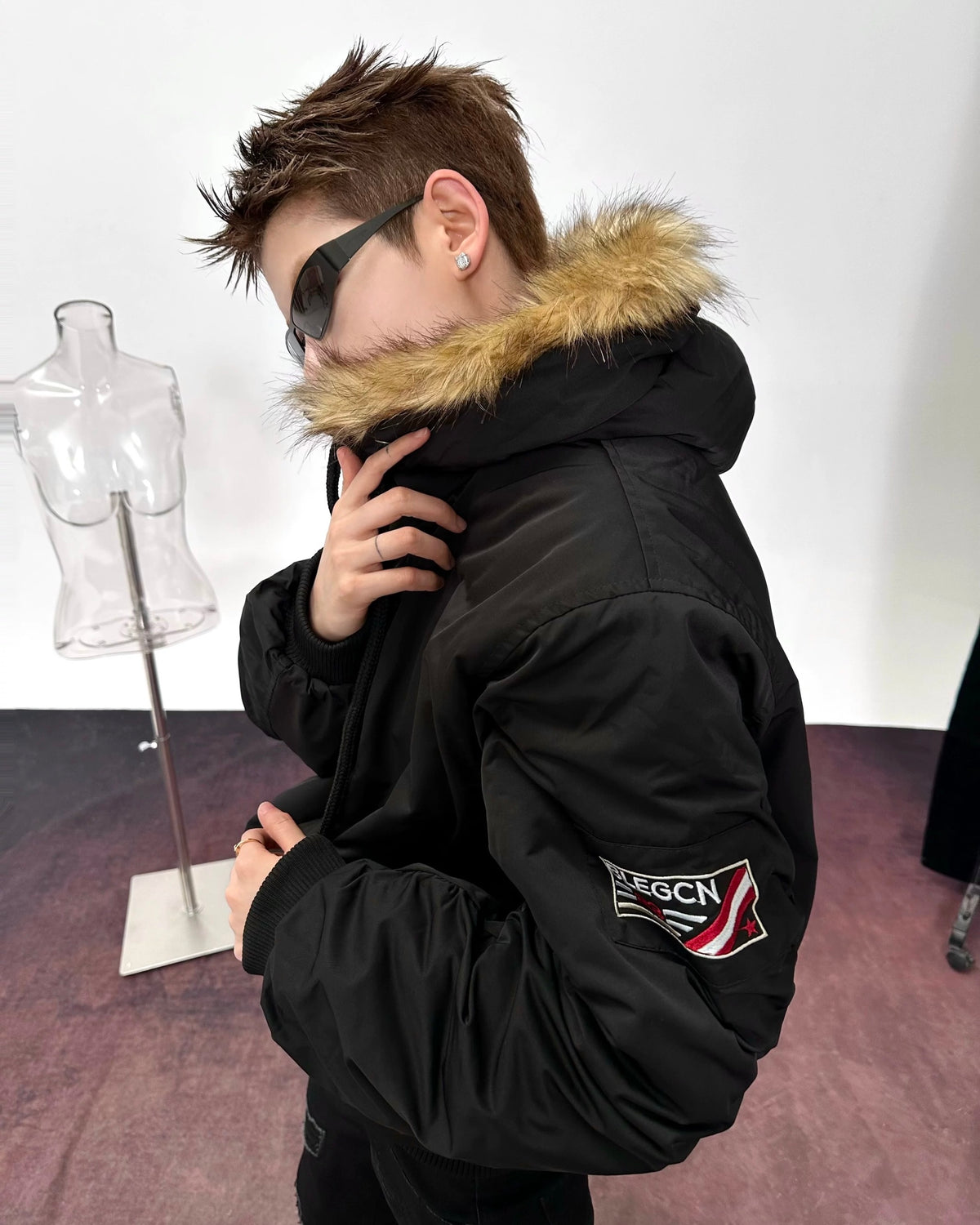 Casual short cotton jacket