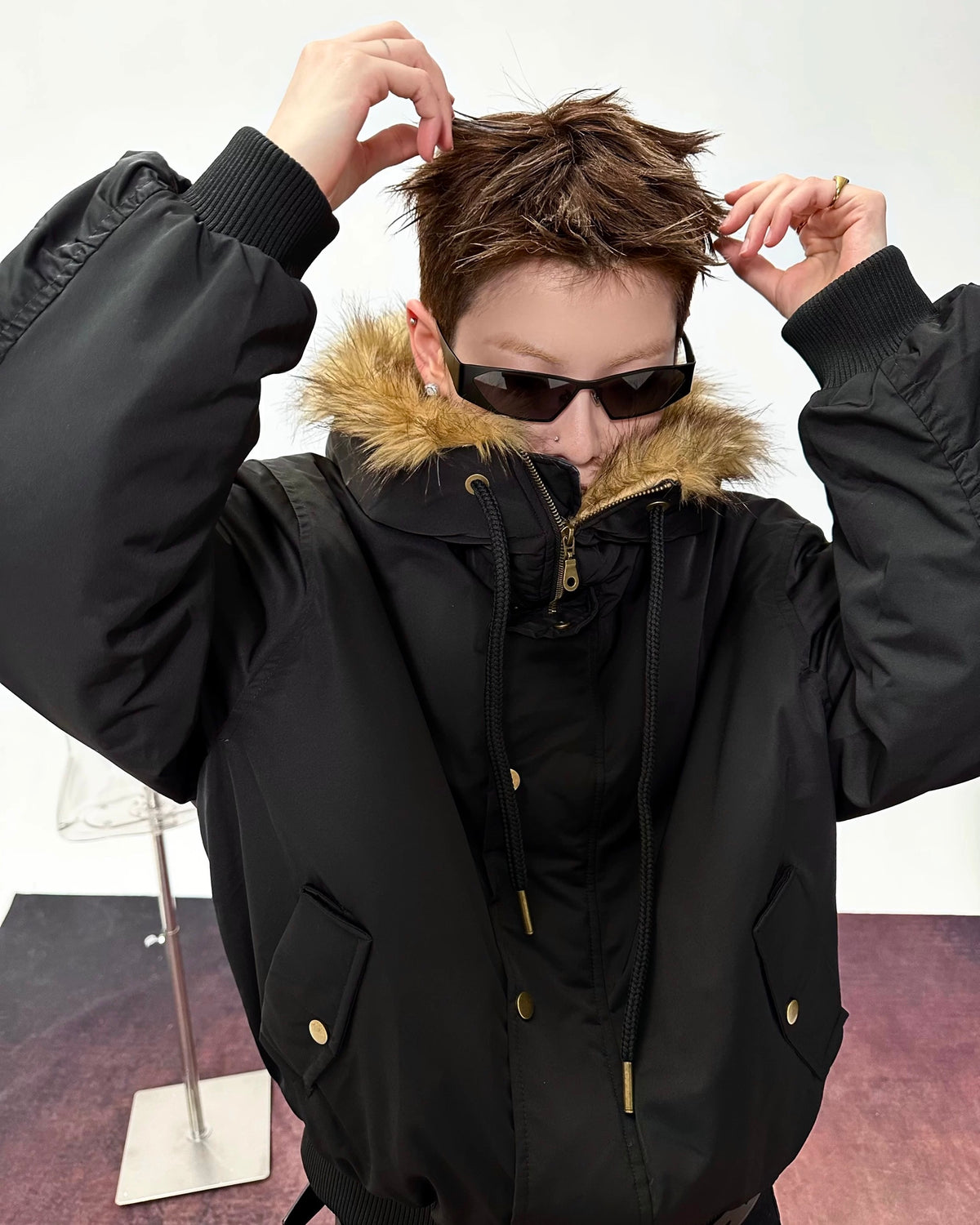 Casual short cotton jacket