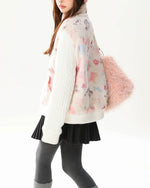 Women's fleece patchwork coat