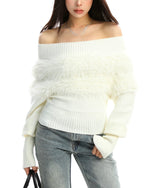 오프숄더 니트 탑(여성용)