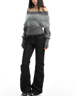 오프숄더 니트 탑(여성용)