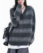 레트로 스트라이프 스웨터