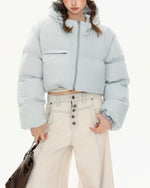 Hooded cropped jacket