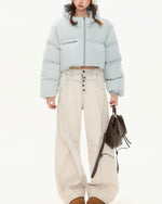 Hooded cropped jacket