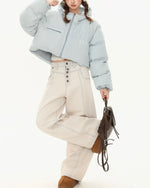 Hooded cropped jacket