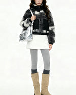 Thickened lambskin cotton-padded coat (women's style)
