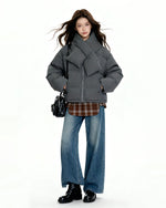 두껍고 따뜻한 스카프 코트