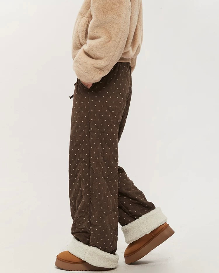 두껍고 따뜻한 캐주얼 팬츠