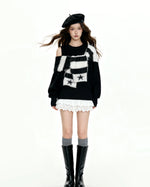 오프숄더 하이엔드 스웨터