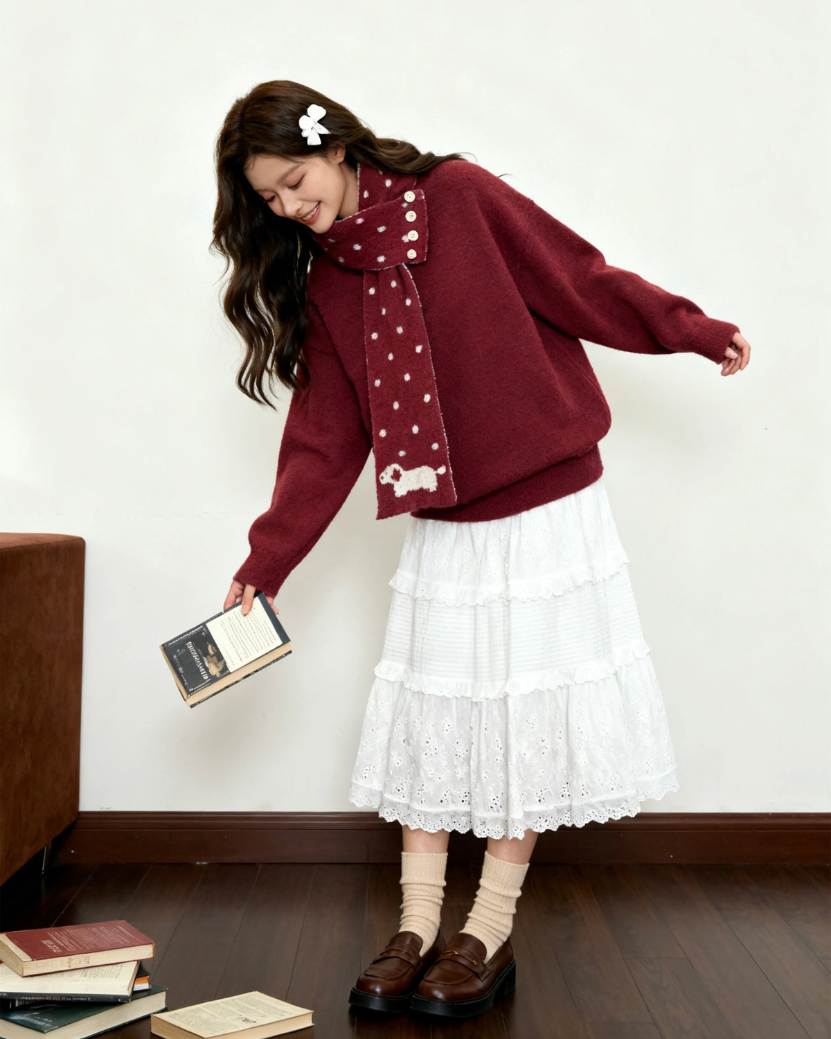 Loose and sweet knitwear