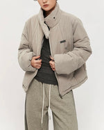 Stand collar couple jacket