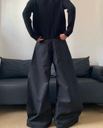 Faux two-piece casual trousers