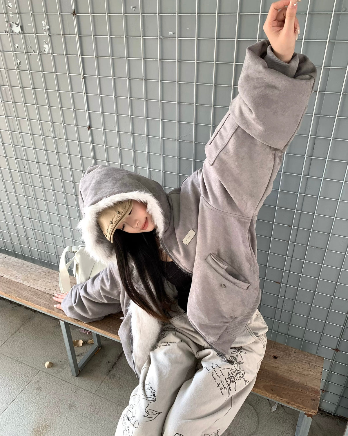 Reversible cotton-padded jacket