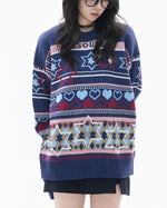 Lazy style crew neck sweater