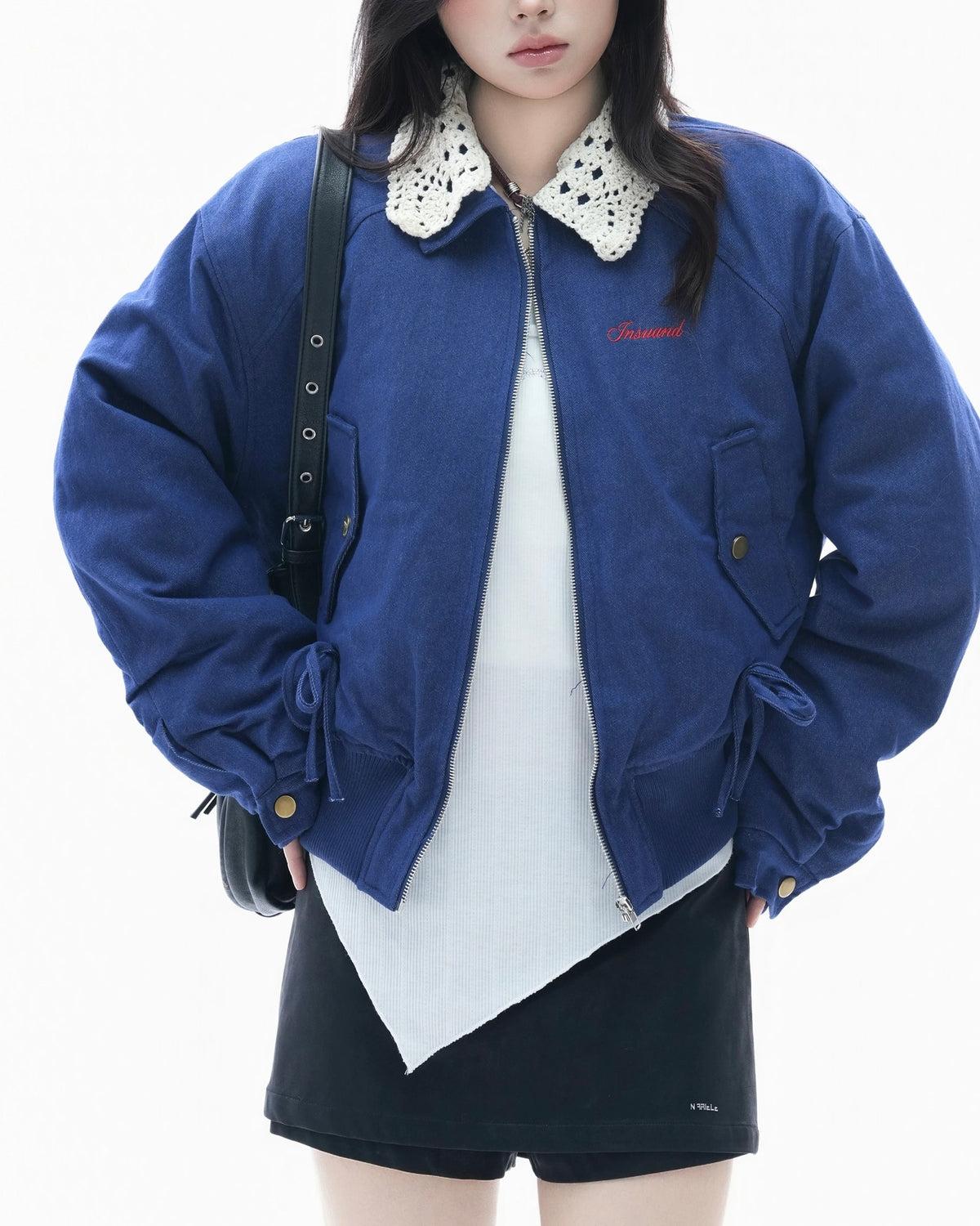 Retro-style knitted cotton coat (women's)