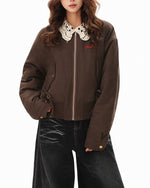 Retro-style knitted cotton coat (women's)