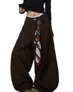 Retro-style wide-leg pants