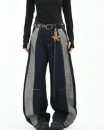 Retro patchwork jeans