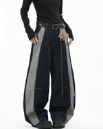 Retro patchwork jeans