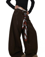 Retro-style wide-leg pants