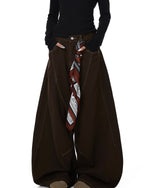 Retro-style wide-leg pants