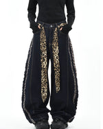Loose leopard print jeans
