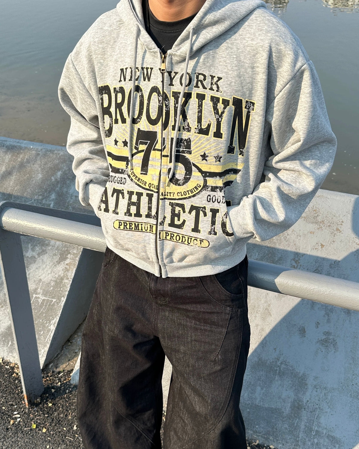 Retro Print Hooded Jacket