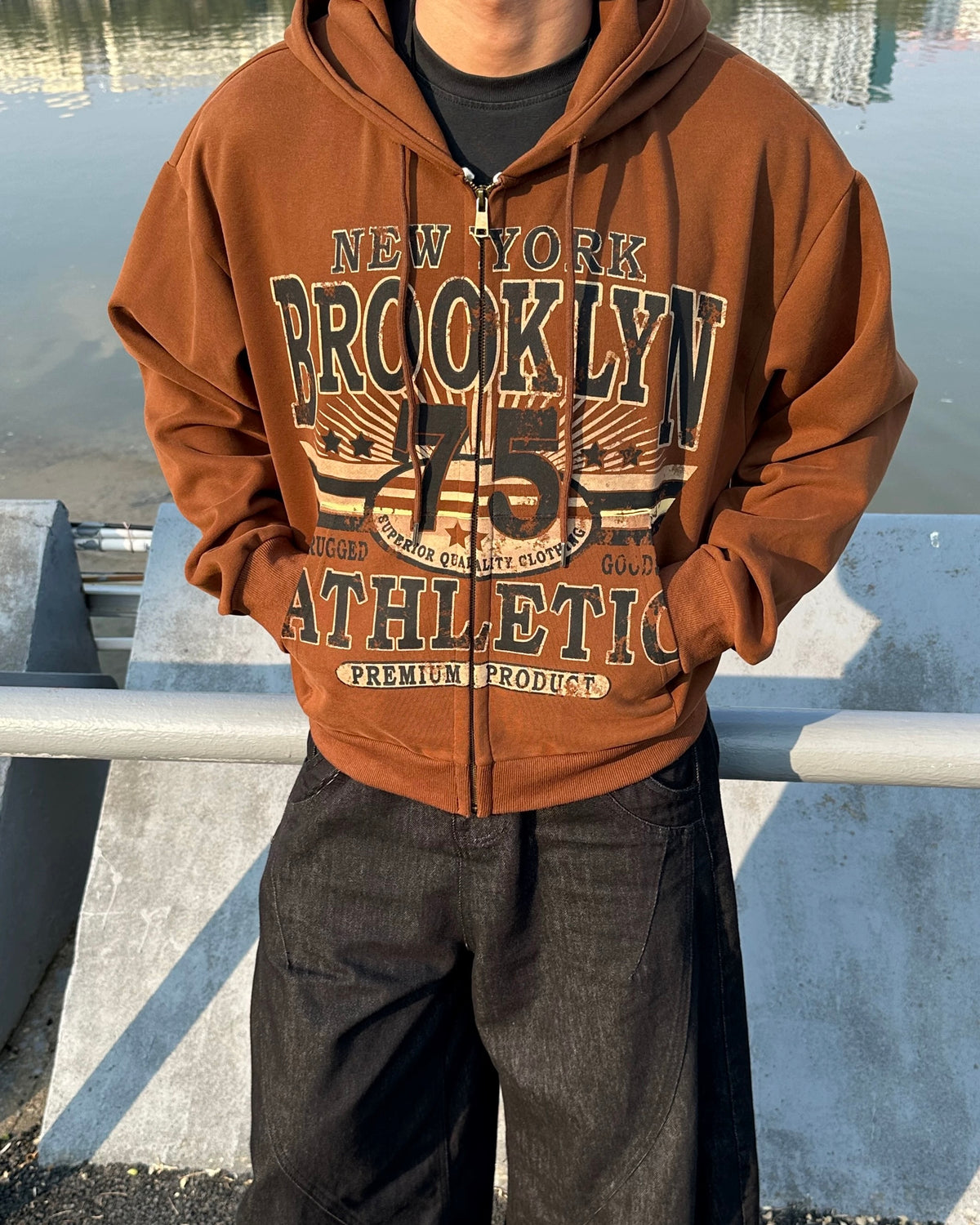 Retro Print Hooded Jacket