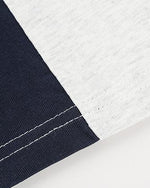 Colorblocked round neck short sleeves