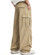 休閑口袋工裝褲