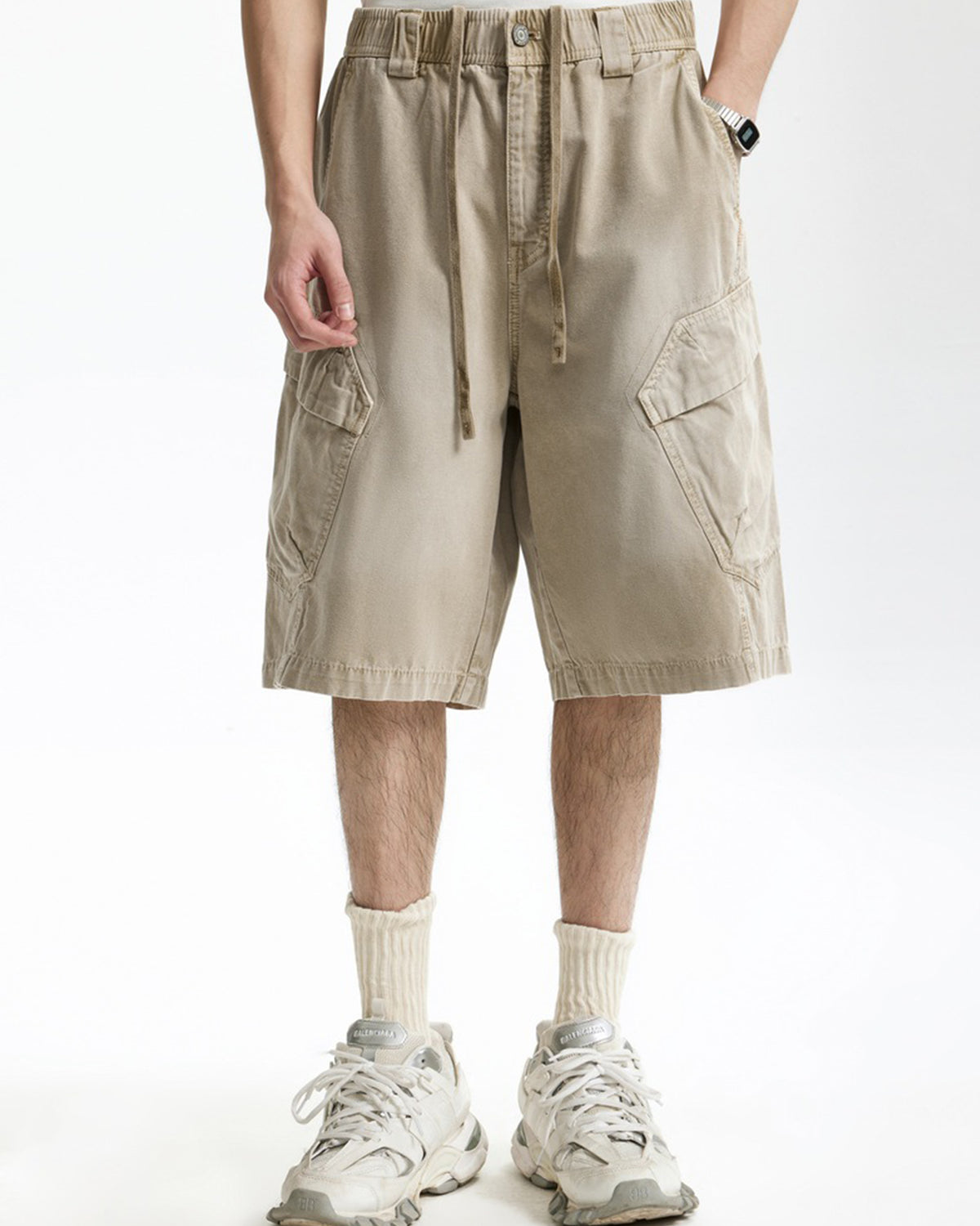 Washed casual overalls