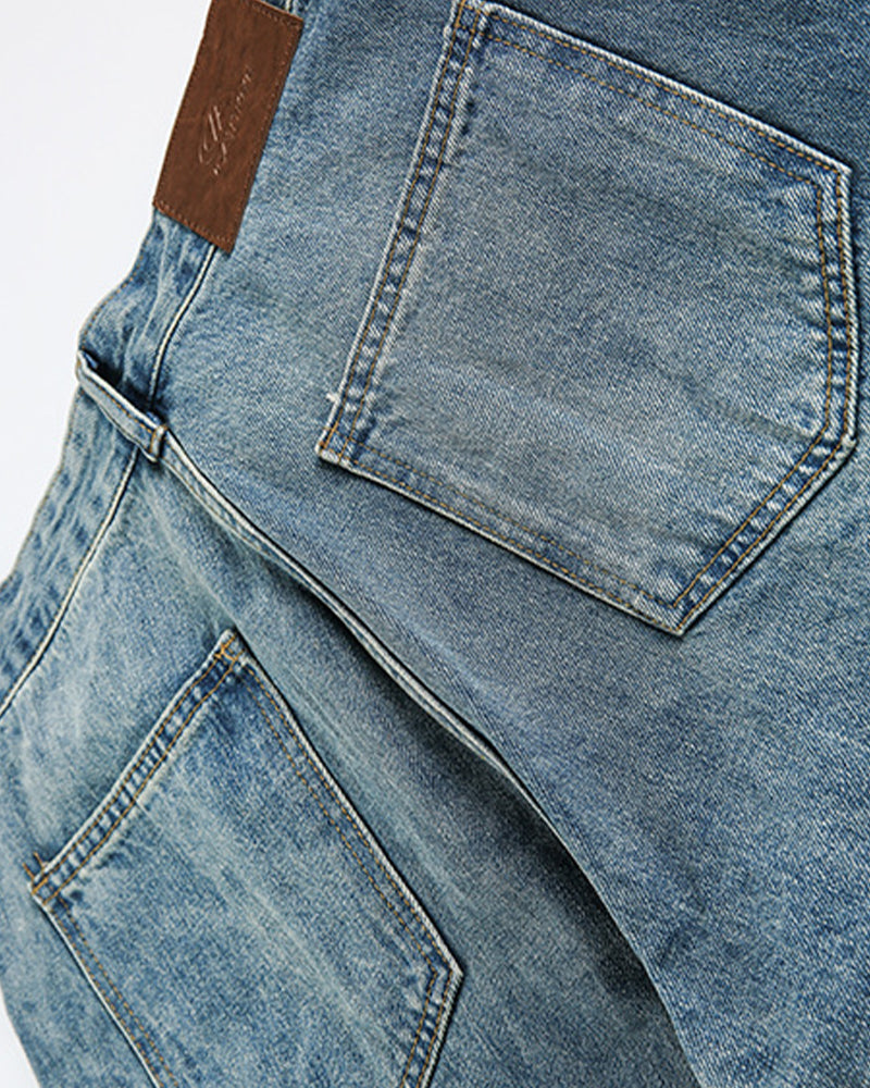 休閑刺綉牛仔褲