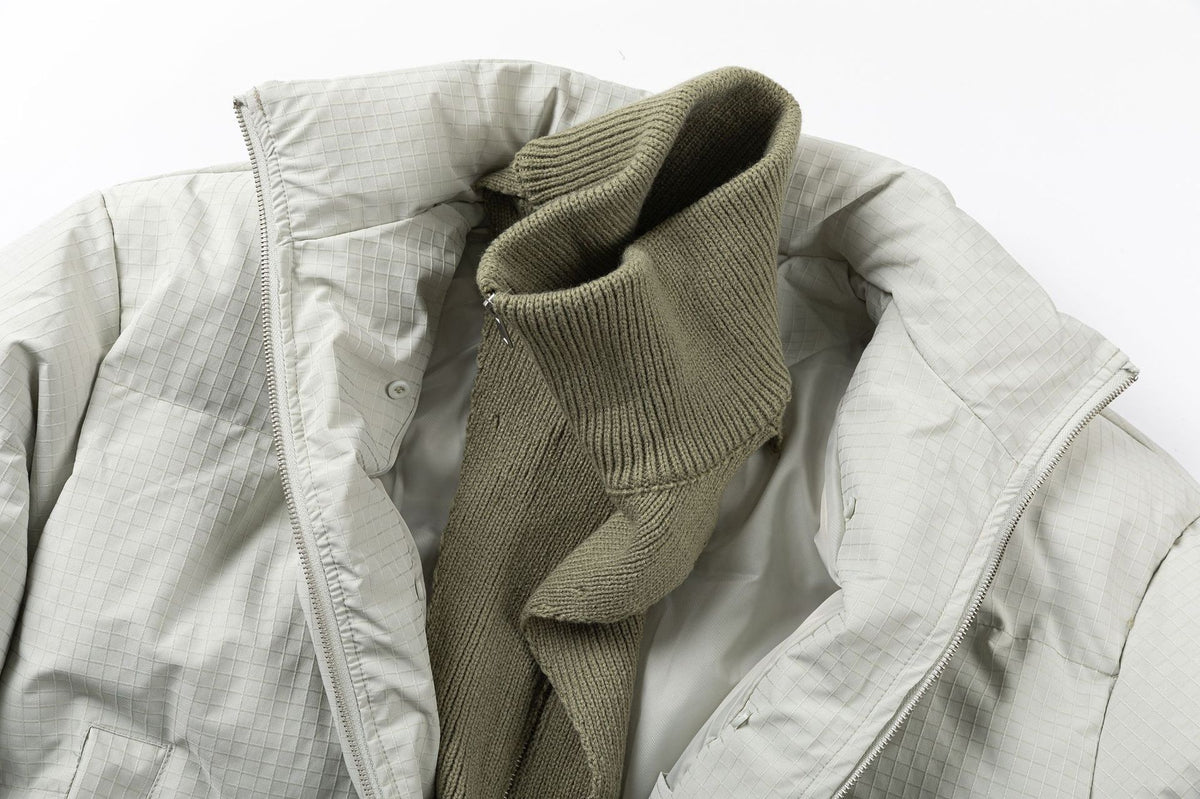 Retro contrast color simple cotton jacket