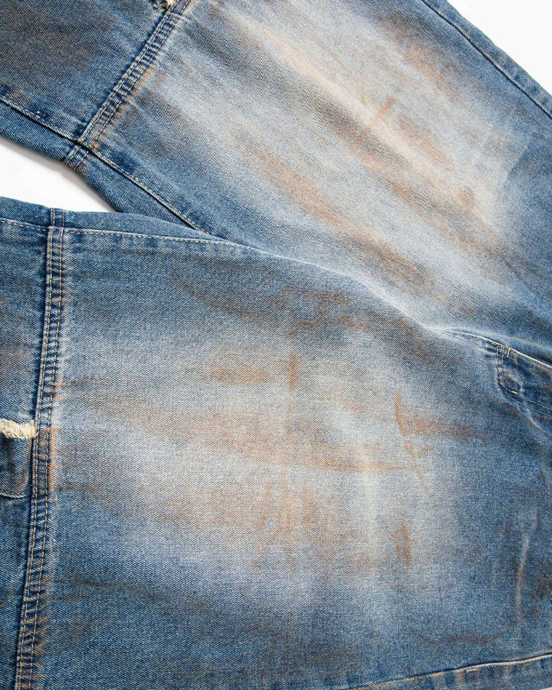 retro simple denim shorts