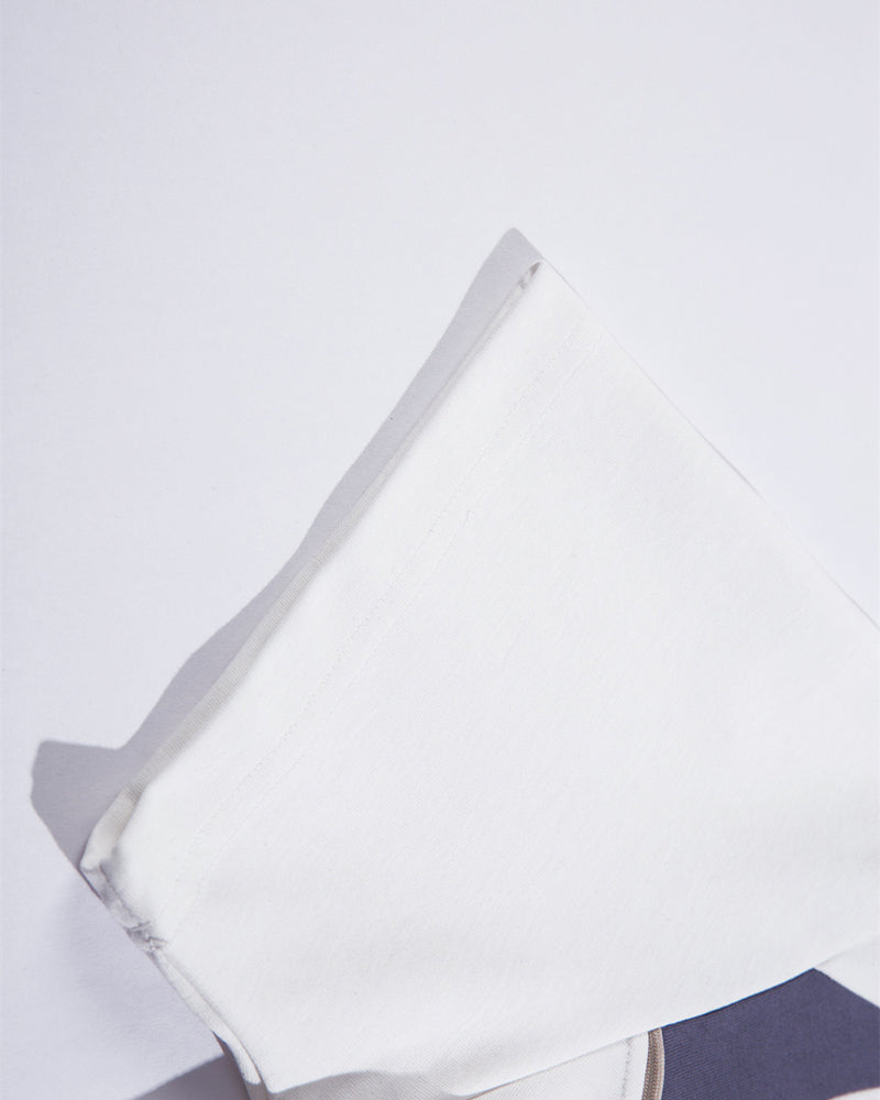 레트로 콘트라스트 반소매