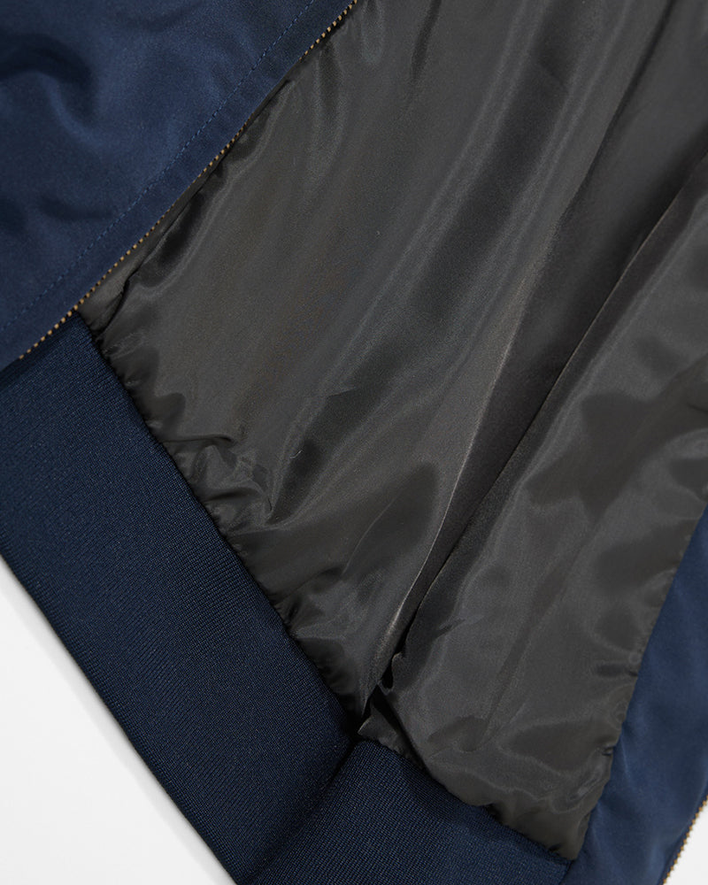 Embroidered stand-up collar coat