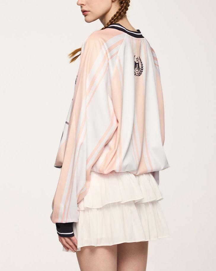 復古豎條紋長袖