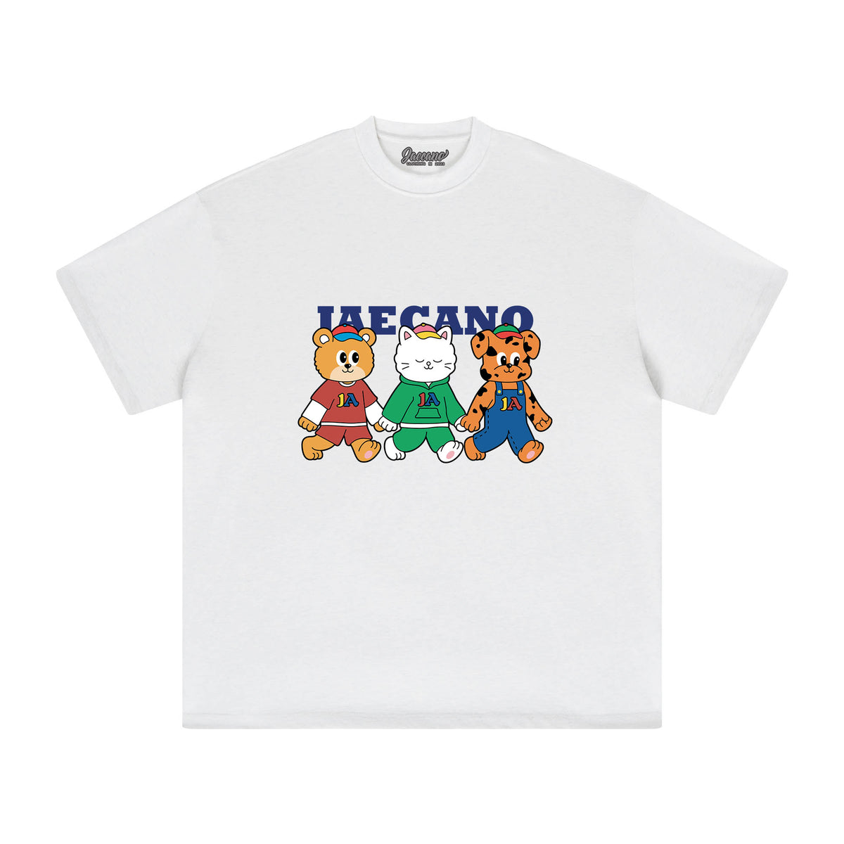 Retro bear casual short sleeves
