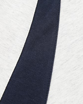 Colorblocked round neck short sleeves