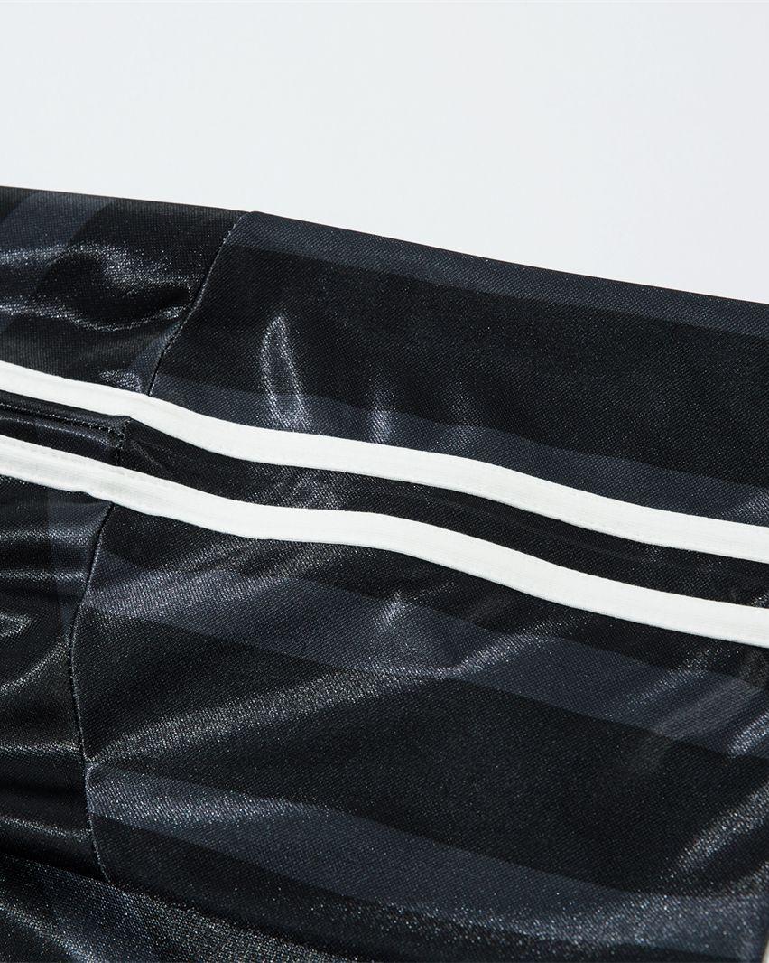 레트로 대비 스트라이프 반소매