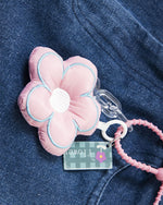 Floral embroidered cropped jeans